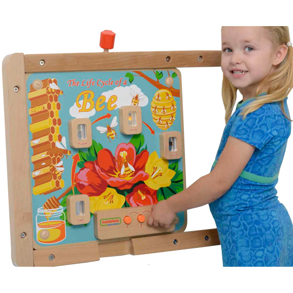 MASTERKIDZ Bee Life Cycle Flex Montessori Wall Board