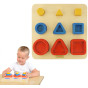 MASTERKIDZ Shape Sorter Montessori Geometric Blocks