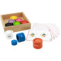 MASTERKIDZ Colorful Wooden Blocks and Round Cups