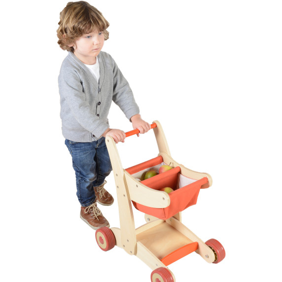 MASTERKIDZ Wooden Shopping Cart