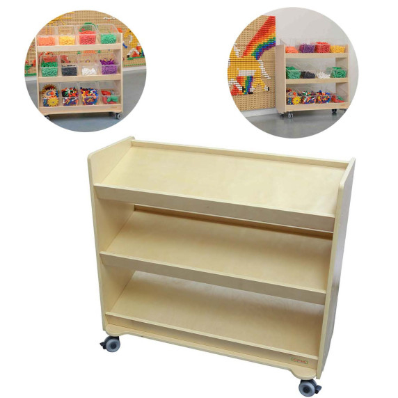 MASTERKIDZ Shelf on Wheels - 3 Shelves for STEM Board Accessories