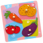 VIGA Wooden Puzzle Vegetables Surprise Puzzle
