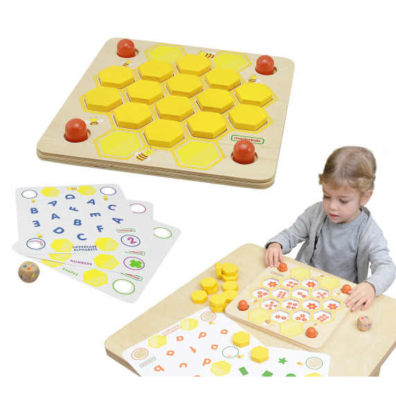 MASTERKIDZ Montessori Beehive and Bees Educational Board Memory Learning Game