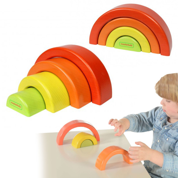 MASTERKIDZ Wooden Puzzle Rainbow Montessori
