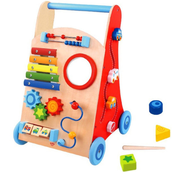 TOOKY TOY Multifunctional Walker Pusher Educational Panel For Children