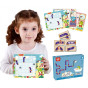 TOOKY TOY Logic Game Magnetic Board Puzzle for Children 40 pcs.