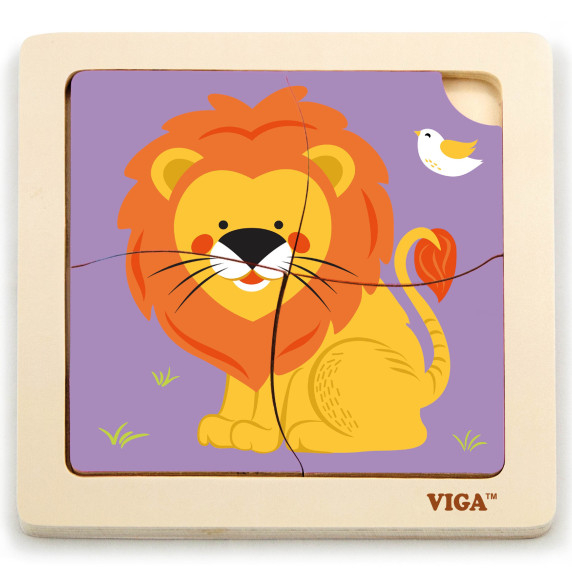 VIGA Handy Wooden Lion Puzzle