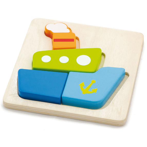 VIGA Baby's First Wooden Puzzle Ship