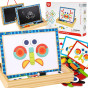 TOOKY TOY Magnetic Chalk Board 2 in 1 Shape Puzzle 117 Pieces FSC Certified