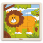 VIGA Handy Wooden Lion Puzzle 9 pieces