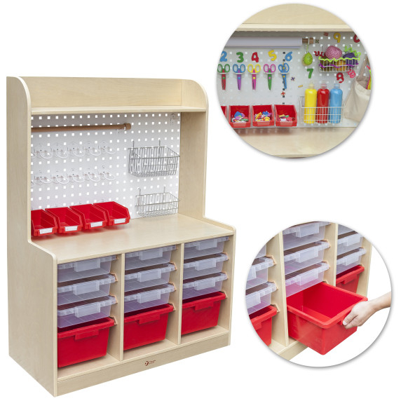 CLASSIC WORLD EDU Plastic Cabinet for Supplies