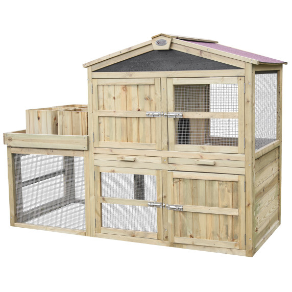 CLASSIC WORLD EDU Animal House Cage Chicken Coop + Mini Vegetable Garden