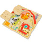 Tooky Toy Wooden Manipulative Board Opening and Closing Locks with Animals