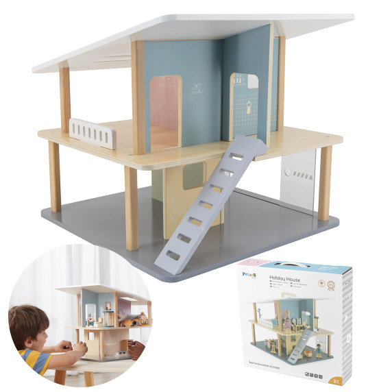 VIGA PolarB Wooden Dollhouse
