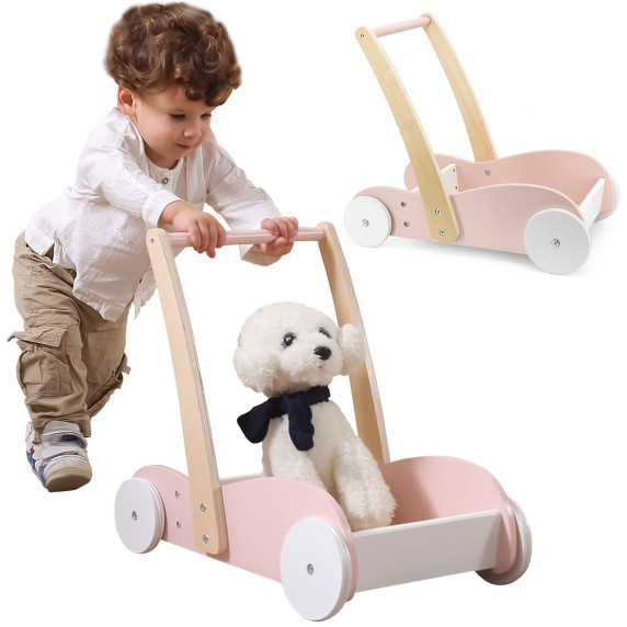 VIGA PolarB Wooden 2-in-1 Stroller, Walker, Pusher