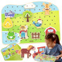 VIGA Wooden Lace-Up Intertwining Montessori Farm Animals
