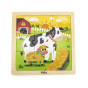 VIGA Handy Wooden Cow Puzzle 9 pieces