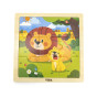 VIGA Handy Wooden Lion Puzzle 9 pieces