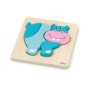 VIGA Baby's First Wooden Puzzle Hippopotamus