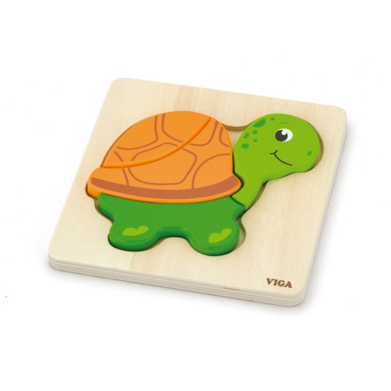 VIGA Baby's First Wooden Puzzle Turtle
