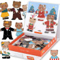VIGA Wooden Magnetic Puzzle Bear Family