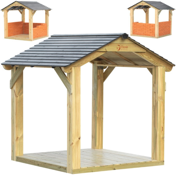 CLASSIC WORLD EDU Large Wooden Gazebo House