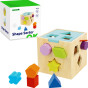 TOOKY TOY Wooden Sorter Colored Cube with Colored Patterns 13 pcs.