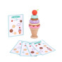 TOOKY TOY Wooden Ice Cream Puzzle Confectioner for Children 12 pcs.