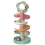 Tooky Toy Wooden Ball Track with Animals Spiral Ball Track + 4 Balls
