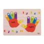 TOOKY TOY Educational Wooden Puzzle Hand Learning Counting and Colors