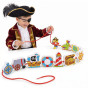 VIGA Wooden Blocks Interlacing Threading Pirates