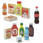 VIGA Wooden Snacks and Drinks Set of 12 Food Items