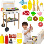 VIGA Large Wooden Grill for Children + 47 Accessories