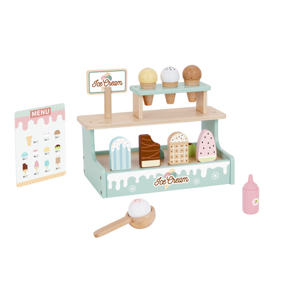TOOKY TOY Wooden Ice Cream Stand