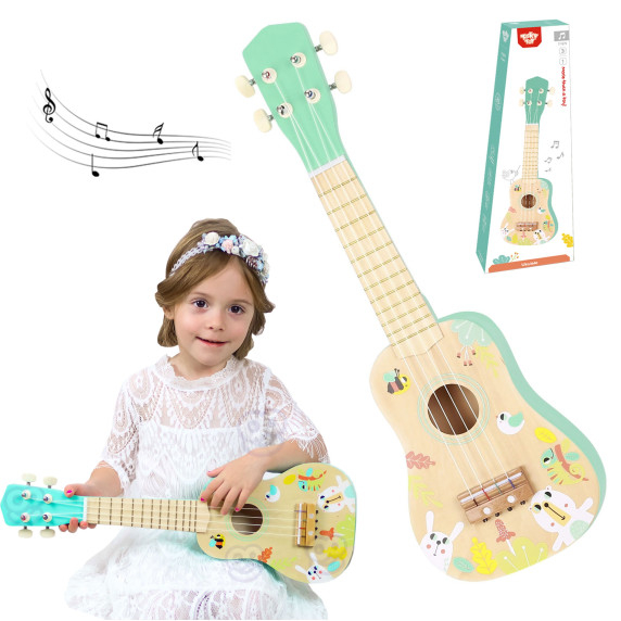 TOOKY TOY Wooden Ukulele Guitar for Children 3+