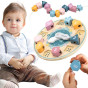 VIGA PolarB Shape Sorter Clock Threader Montessori