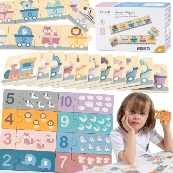 VIGA PolarB Wooden Montessori Numerical Puzzles