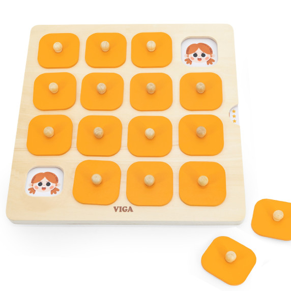 VIGA Memory Guess the Pictures Memory Game 10 Montessori Cards
