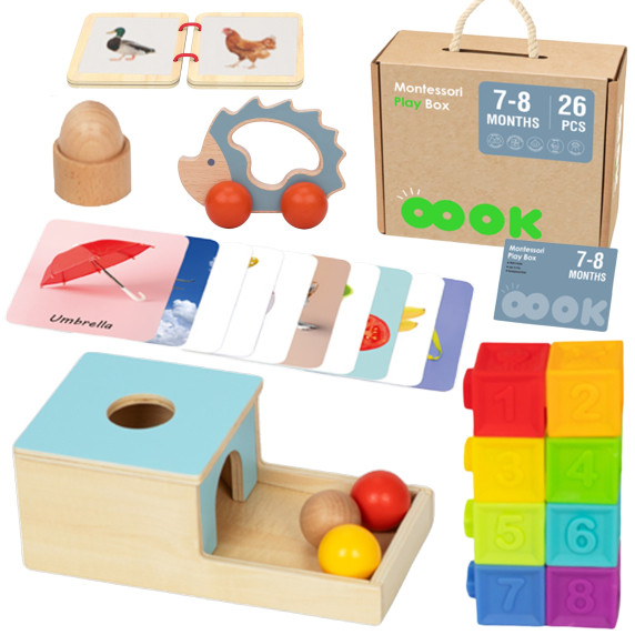 TOOKY TOY Box XXL Montessori Educational 6in1 Sensory Box 7-8 Months