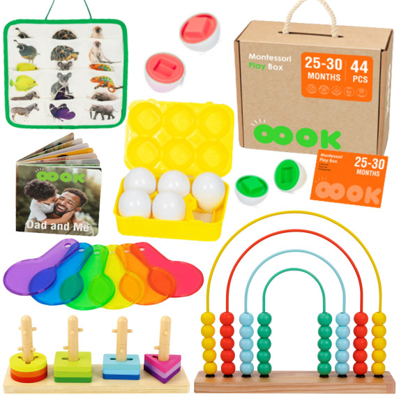 TOOKY TOY Box XXL Montessori Educational 7in1 Sensory Box 25-30 Months