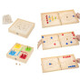 VIGA Wooden 4-in-1 Arcade Game Table Hockey Curling Bowling Ludo
