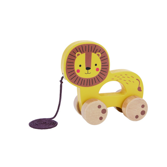 TOOKY TOY Wooden Pull-Along Lion