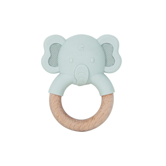 TOOKY TOY Wooden Elephant Teether Ring
