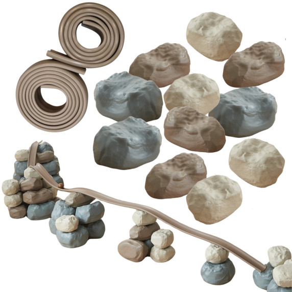 MASTERKIDZ Flexible Ball Track + Rubber Construction Stones 42 pcs.