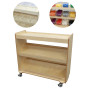 MASTERKIDZ Wooden Bookcase on Wheels with Shelves