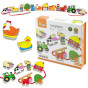 VIGA Wooden Intertwining Blocks Montessori Threading Farm