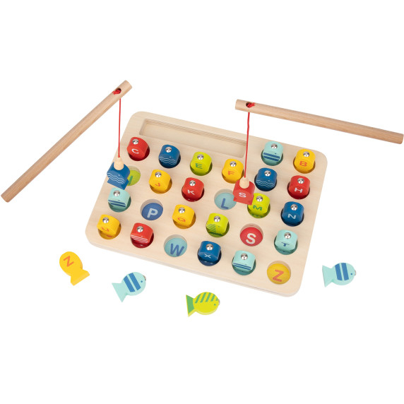 Tooky Toy Wooden Game Fishing Learning Letters 29 pcs.