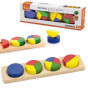VIGA Wooden Puzzle Mathematical Fractions 10 Montessori Blocks