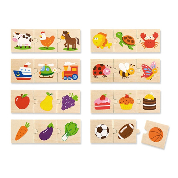 Viga Toys Wooden Logic Puzzle 24 Pieces