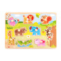 TOOKY TOY Wooden Montessori Puzzle Animals with Matching Pins